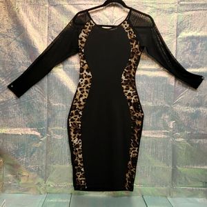 Leopard skin dress size medium black
